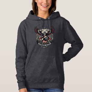 Patriotischer Trommler der Liberty Music Rock Meta Hoodie
