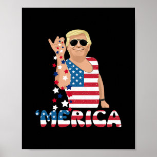 Patriotischer Trump 4. Juli Amerika Freiheit Unabh Poster