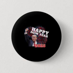 Patriotischer Trump Frohes Neues Jahr 2025 Daddys Button