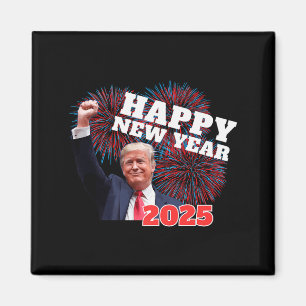 Patriotischer Trump Frohes Neues Jahr 2025 Daddys  Magnet