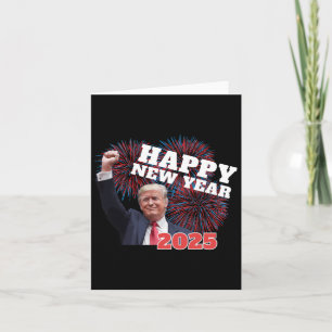 Patriotischer Trump Frohes Neues Jahr 2025 Konserv Karte