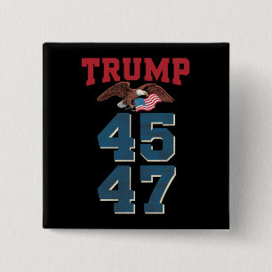 Patriotischer Trump gewann 45 und 47 Sieg Sieger T Button