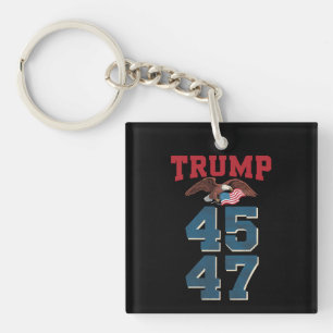 Patriotischer Trump gewann 45 und 47 Sieg Sieger T Schlüsselanhänger