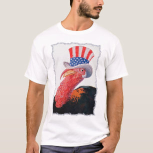 Patriotischer Truthahn mit Sternen und Streifen Zy T-Shirt