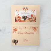 Patriotischer Türkei-Erntedank Dankeskarte (Innenseite)