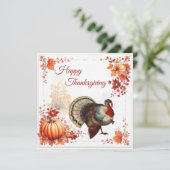 Patriotischer Türkei-Erntedank Einladung (Stehend Vorderseite)