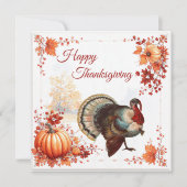 Patriotischer Türkei-Erntedank Einladung (Vorderseite)