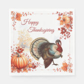 Patriotischer Türkei-Erntedank Serviette (Vorderseite)