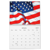 Patriotischer u. Eagle-Wandkalender Kalender (Jan 2027)