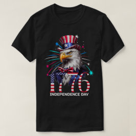Patriotischer Unabhängigkeitstag 1776 Adlerfeuerwe T-Shirt