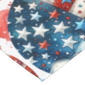 Patriotischer Unabhängigkeitstag | AMERIKANISCHE U Tischdecke (Schrägansicht)