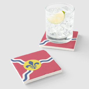 Patriotischer Untersetzer, Flagge von St. Louis, U Steinuntersetzer