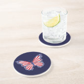 Patriotischer Untersetzer in Rot und Blau (Seite)