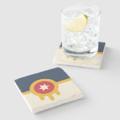 Patriotischer Untersetzer mit der Fahne von Tulsa (Seitenansicht)