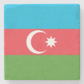 Patriotischer Untersetzer mit der Flagge Aserbaids (Vorderseite)