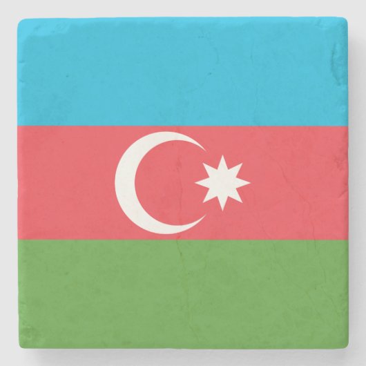 Patriotischer Untersetzer mit der Flagge Aserbaids (Vorderseite)