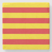 Patriotischer Untersetzer mit der Flagge Katalonie (Vorderseite)