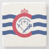 Patriotischer Untersetzer mit der Flagge von Cinci (Vorderseite)