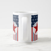 Patriotischer US Flagge-amerikanische Jumbo-Tasse (Rückseite)