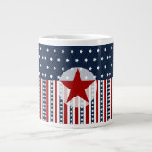 Patriotischer US Flagge-amerikanische Jumbo-Tasse (Vorderseite)