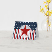 Patriotischer US Flagge-amerikanische Karte (Gelbe Blume)
