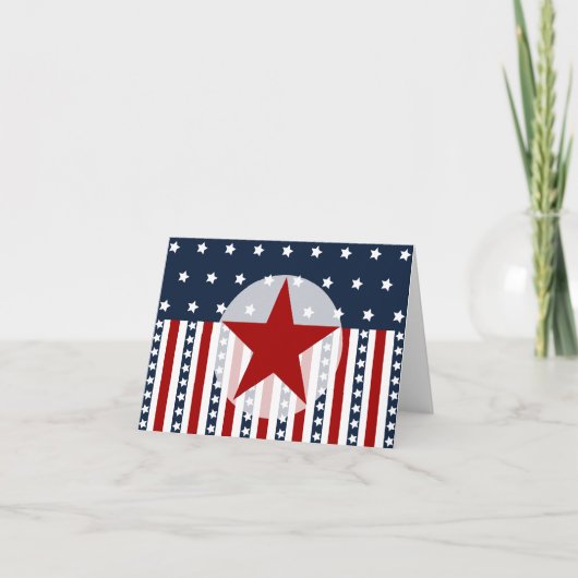 Patriotischer US Flagge-amerikanische Karte (Vorderseite)