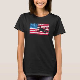 Patriotischer US-Flagge-Fallschirmspringer Grafikd T-Shirt