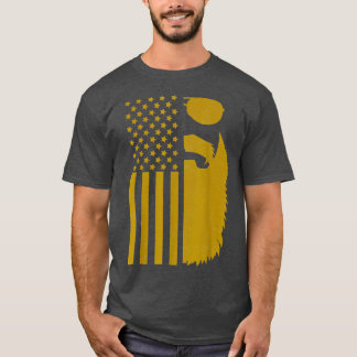 Patriotischer US-Flaggenbart und Sonnenbrille für  T-Shirt