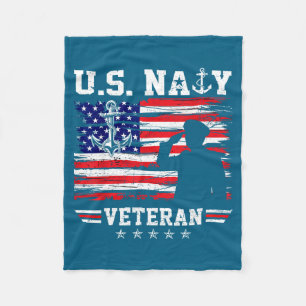 Patriotischer US-Marine-Veteranflagge USA Matrose  Fleecedecke