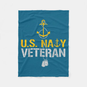 Patriotischer US-Marineveteran seit 1775 Anker sto Fleecedecke