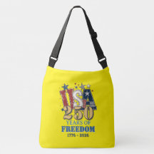 Patriotischer USA250 Freedom Eagle Gelber Kreuzbeu