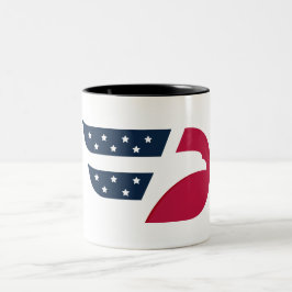 Patriotischer USA-Adlerflügel Zweifarbige Tasse