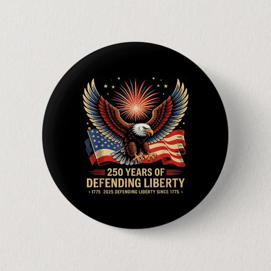Patriotischer USA-Armee-Militärparade 250. Button (Vorderseite)