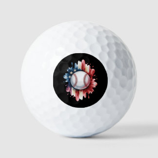 Patriotischer USA-Baseball Amerikanische Flagge Vi Golfball