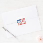 Patriotischer USA-Flaggen-Kunst-Klassik-Rund-Aufkl Runder Aufkleber (Umschlag)
