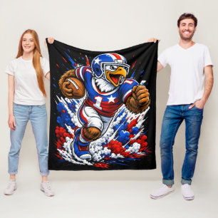 Patriotischer USA-Football-Adler #1 Footballspiele Fleecedecke