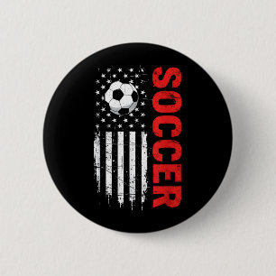 Patriotischer USA-Fußball mit gestresster amerikan Button