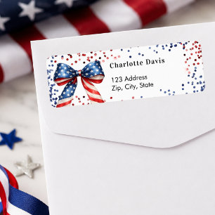 Patriotischer USA-rot-weiß-blauer Schleifen-Rückse