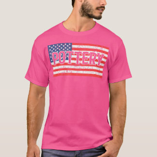 Patriotischer Usa-Töpfereihersteller für Keramikkü T-Shirt