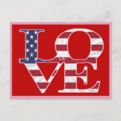 Patriotischer Valentinstag Feiertagspostkarte (Vorderseite)