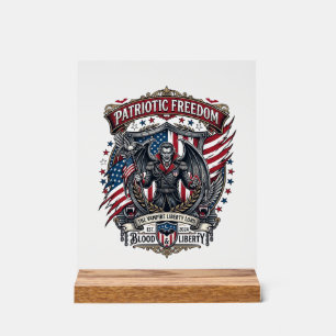 Patriotischer Vampir Freiheits Herr Horror Monster Acrylschild