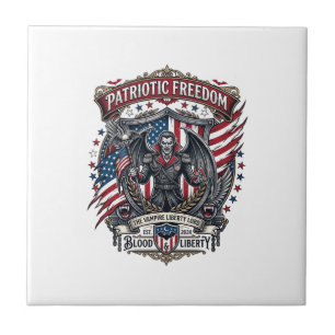 Patriotischer Vampir Freiheits Herr Horror Monster Fliese
