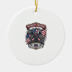 Patriotischer Vampir Freiheits Herr Horror Monster Keramik Ornament