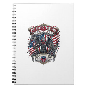 Patriotischer Vampir Freiheitslord Horror Monster  Notizblock