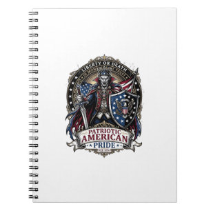 Patriotischer Vampir Liberty Lord Horror Monster P Notizblock