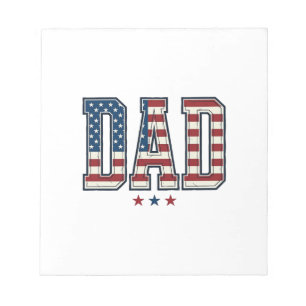 Patriotischer Vater Amerikanische Flagge Vintage V Notizblock