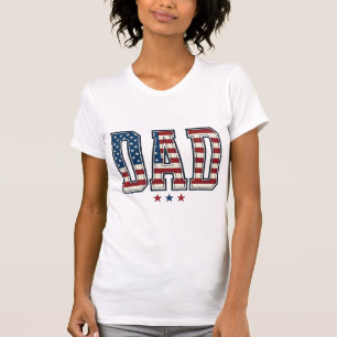 Patriotischer Vater Amerikanische Flagge Vintage-V T-Shirt