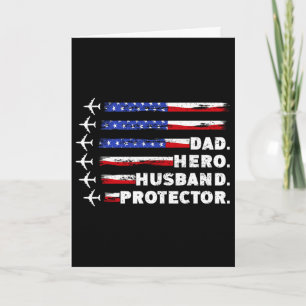 Patriotischer Vater Beschützer Vater US-Flagge Karte