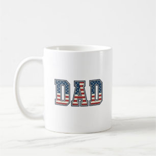 Patriotischer Vater Flaggen-Schriftzug Vektor-Desi Kaffeetasse