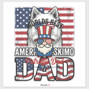 Patriotischer-Vater-Gnom-Vintage-Vector-Shirt-Desi Aufkleber